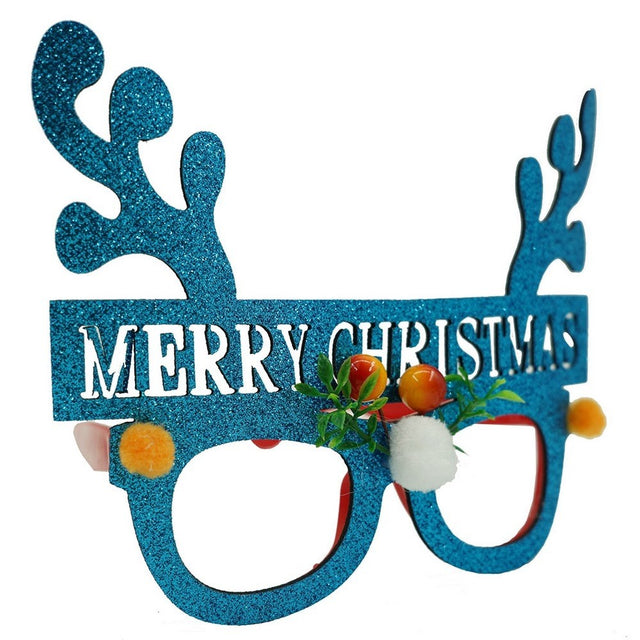 Ochelari petrecere de Craciun, Albastru, din Plastic si Poliester, Vivimall - vivimall.ro