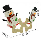 Ochelari petrecere de Craciun, forma de Stea cu Om de Zapada, Bej, din Plastic si Poliester, Vivimall - vivimall.ro