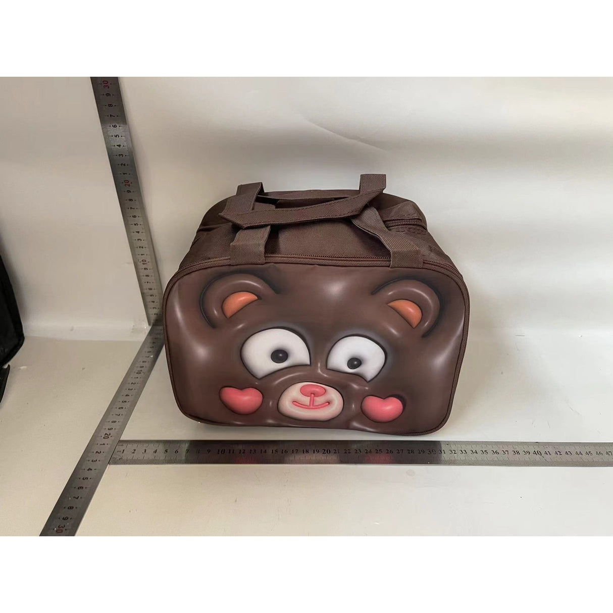 Geantă Frigorifică, Flippy, cu Desene Animat 3D, Portabilă pentru Copii, de Prânz, din Pânză Oxford, 27.5x18x20 cm, Model Ursulet, Maro