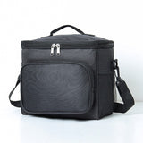 Geanta pentru Picnic cu izolare termica, Vivimall, Multifunctionala, Compartimentata, 2 Tipuri de Manere, Impermeabila, 26x24x17 cm, Negru - vivimall.ro