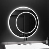 Oglinda Led Rotunda, 60Cm, July Touch Marcello, Sistem Dezaburire, Ceas & Termometru - vivimall.ro