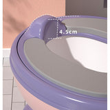 Olita Bebelusi, Vivimall, pentru Copii 1 - 8 Ani, Model Toaleta Adulti, Colac Moale PVC, Compartiment Detasabil, Cutie Depozitare Hartie, 34 x 32 x 19 cm, Roz/Mov - vivimall.ro