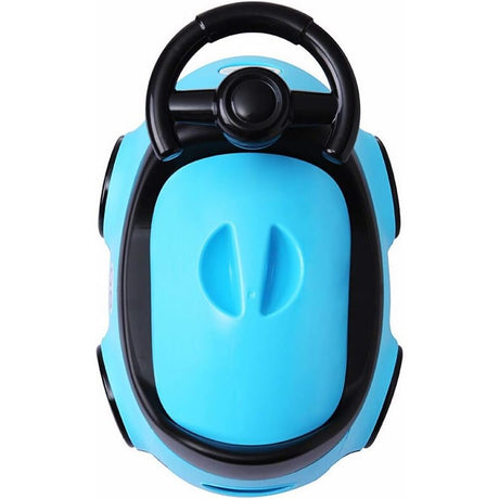 Olita pentru Copii, Vivimall, +1an, Portabila, Design Masinuta cu Capac, Model Prietenos, Non-Toxic, Compartiment Detasabil, Usor de Curatat, Albastru - vivimall.ro