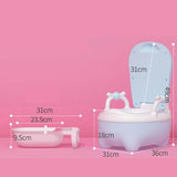 Olita Pentru Copii, +1An, Portabila, Design Vacuta Cu Capac, Model Prietenos, Non-Toxic, Cu Manere, Compartiment Detasabil, Perie Inclusa, Usor De Curatat - vivimall.ro