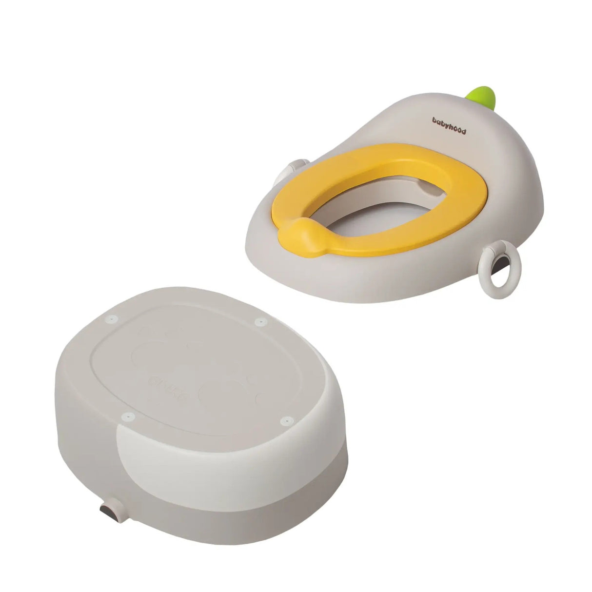 Olita Pentru Copii, 3 In 1, Detasabila, Inaltator, Reductor Wc, Cu Capac, 100 De Saci De Unica Folosinta, Gri - vivimall.ro