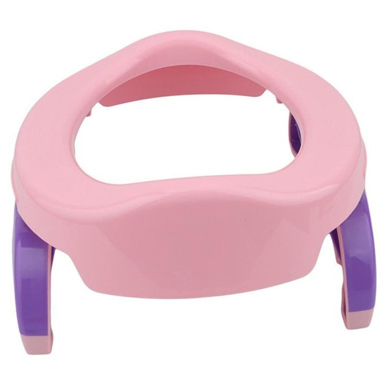 Olita Portabila 2 in 1, Vivimall, Olita + Capac de Toaleta, din Plastic, Diametru 21 cm, Roz - vivimall.ro