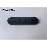 Organizator cabluri birou din silicon negru utilizat în context lifestyle, cablu mouse și căști organizate
