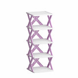 Organizator de Pantofi, Vivimall, 5 Straturi, din ABS, Suport Modular, 65.5 x 24 x 26 cm, Mov - vivimall.ro