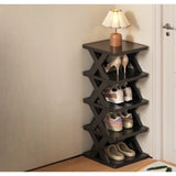 Organizator de Pantofi, Vivimall, 5 Straturi, din ABS, Suport Modular, 65.5 x 24 x 26 cm, Negru - vivimall.ro