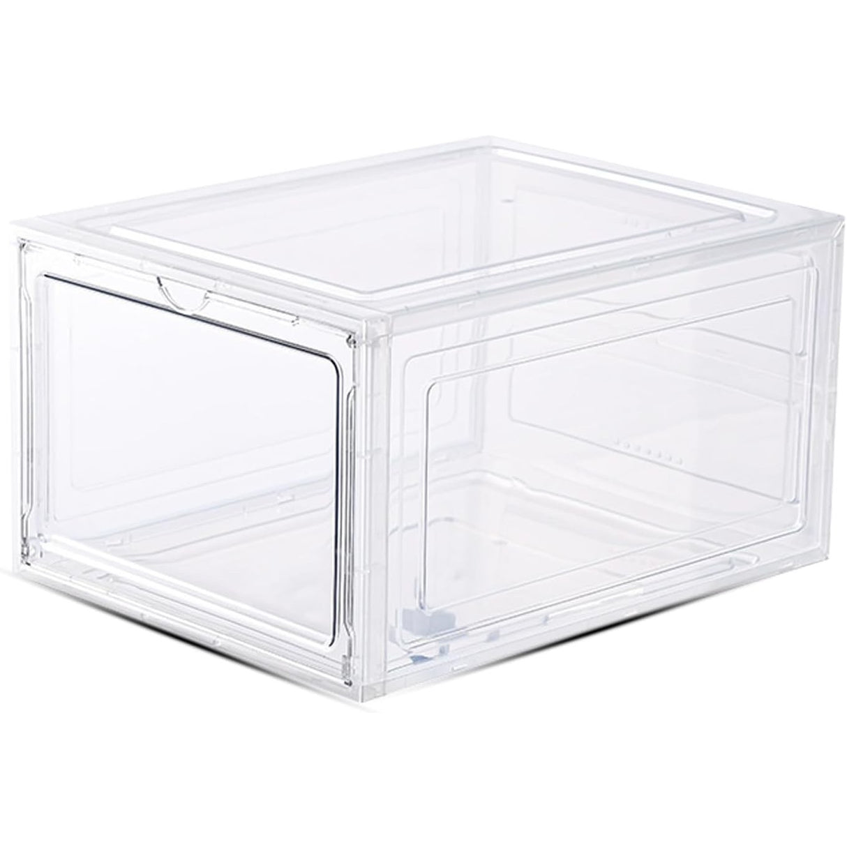 Organizator de Pantofi, Vivimall, din PP+ABS, Usa Frontala Magnetica, Rezistenta la Praf, Anti-Oxidare, Utilizare Multipla, 36 x 28 x 21 cm, Transparent - vivimall.ro