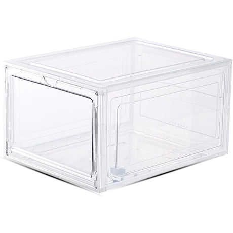 Organizator de Pantofi, Vivimall, din PP+ABS, Usa Frontala Magnetica, Rezistenta la Praf, Anti-Oxidare, Utilizare Multipla, 36 x 28 x 21 cm, Transparent - vivimall.ro