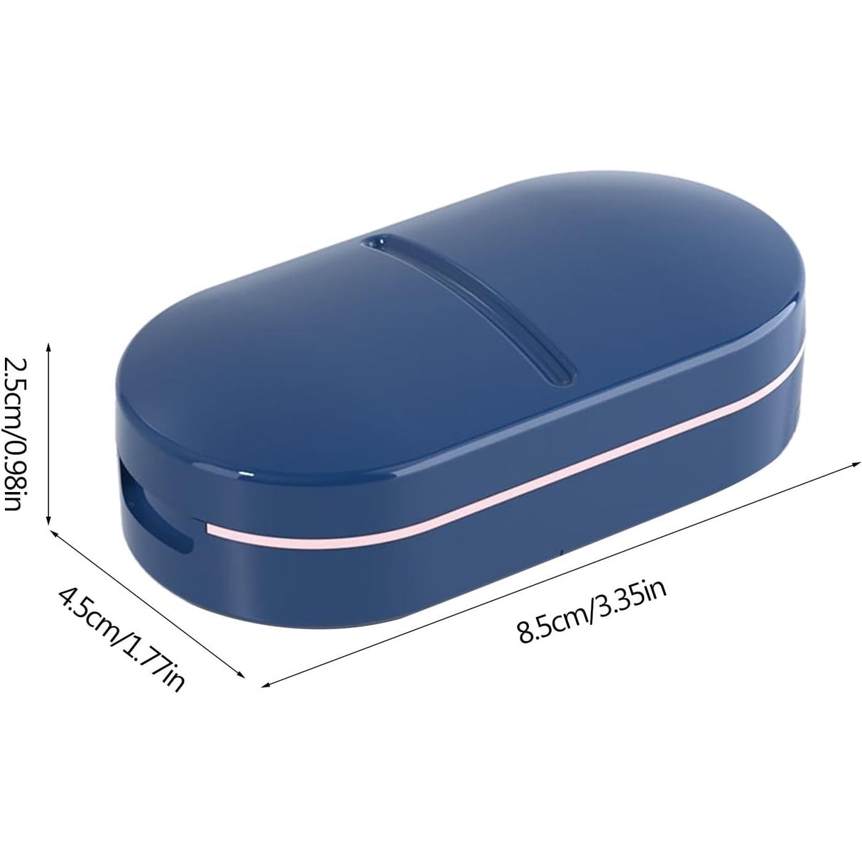 Organizator Medicamente, Dispozitiv Taiere/Sfaramare Pastile, Ideala Pentru Calatorii, Portabila, Perie Pentru Curatare, Compartiment Depozitare,