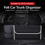 Organizator Portbagaj Auto Pliabil, Flippy, Cutie Depozitare Multifunctionala, Material Textil Non Woven, 50 x 17 x 24 cm, Gri - vivimall.ro