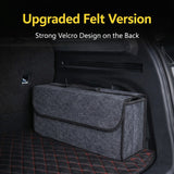 Organizator Portbagaj Auto Pliabil, Flippy, Cutie Depozitare Multifunctionala, Material Textil Non Woven, 50 x 17 x 24 cm, Gri - vivimall.ro