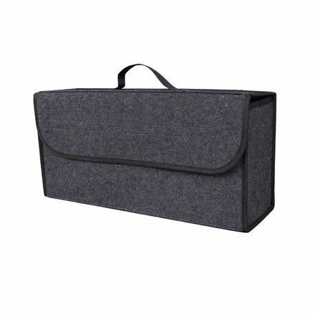 Organizator Portbagaj Auto Pliabil, Flippy, Cutie Depozitare Multifunctionala, Material Textil Non Woven, 50 x 17 x 24 cm, Gri - vivimall.ro