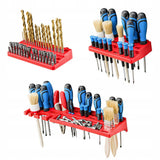 Organizator Scule Perete, Flippy, set 96 Piese, Panou Modular Multifunctional, Cutii pentru Suruburi si Piese mici, Rafturi, Suporturi si Carlige, Sistem Depozitare Unelte pentru Garaj/Atelier,172.8 X 78 cm, Negru/Rosu - vivimall.ro