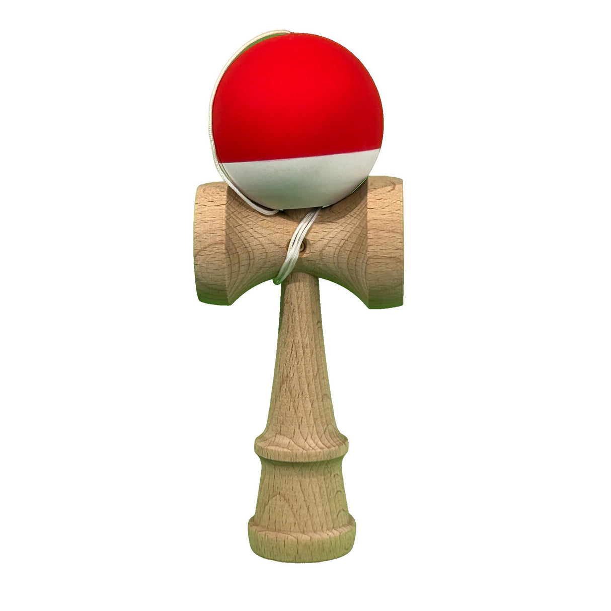 Jucarie Kendama X Originala, Profesionala, Flippy, Super Sticky din Lemn, 18 cm, pentru Copii si Adulti, Rosu/Alb - vivimall.ro