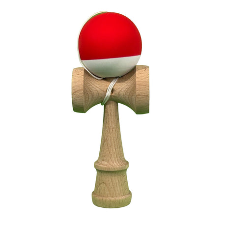 Jucarie Kendama X Originala, Profesionala, Flippy, Super Sticky din Lemn, 18 cm, pentru Copii si Adulti, Rosu/Alb - vivimall.ro