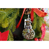 Ornament brad de Craciun, Iridescent, in forma de Om de zapada, 8 cm x 13 cm, Plastic, Vivimall - vivimall.ro