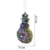 Ornament brad de Craciun, Iridescent, in forma de Om de zapada, 8 cm x 13 cm, Plastic, Vivimall - vivimall.ro