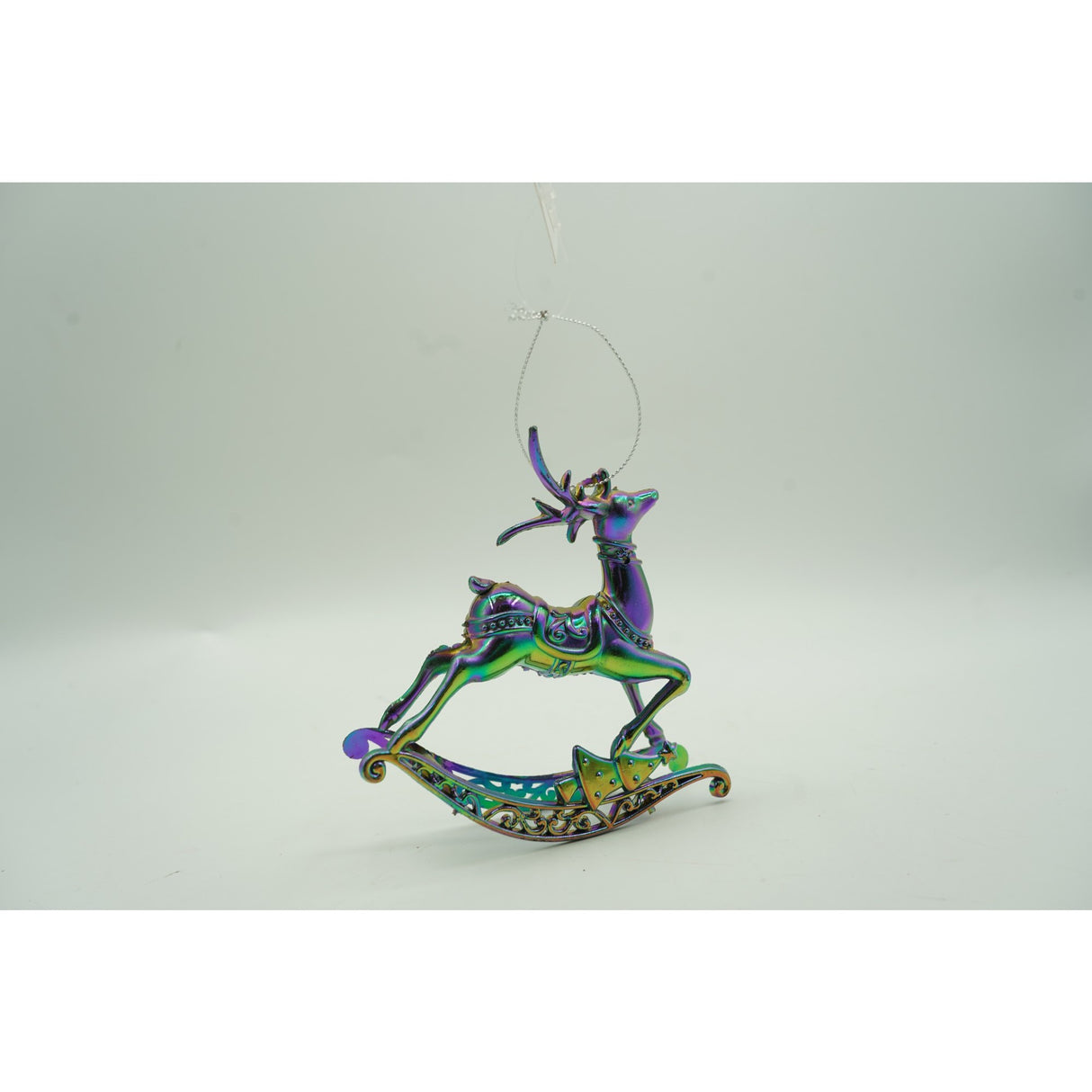 Ornament Brad De Craciun, Iridescent, In Forma De Ren, Plastic