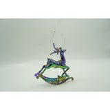 Ornament brad de Craciun, Iridescent, in forma de Ren, 11 cm x 11 cm, Plastic, Vivimall - vivimall.ro