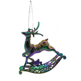 Ornament Brad De Craciun, Iridescent, In Forma De Ren, Plastic