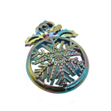 Ornament brad de Craciun, Iridescent, Rotund, 8 cm x 11 cm, Plastic, Vivimall - vivimall.ro