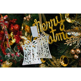 Ornament brad de Craciun, Perlat, in forma de Cadou, 9 cm x 11 cm, Plastic, Vivimall - vivimall.ro