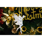 Ornament brad de Craciun, Perlat, in forma de Inger, 8 cm x 14 cm, Plastic, Vivimall - vivimall.ro