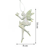 Ornament brad de Craciun, Perlat, in forma de Inger, 8 cm x 14 cm, Plastic, Vivimall - vivimall.ro