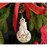 Ornament brad de Craciun, Perlat, in forma de Om de zapada, 8 cm x 13 cm, Plastic, Vivimall - vivimall.ro