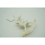 Ornament brad de Craciun, Perlat, in forma de Ren, 11 cm x 11 cm, Plastic, Vivimall - vivimall.ro