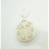 Ornament brad de Craciun, Perlat, Rotund, 8 cm x 11 cm, Plastic, Vivimall - vivimall.ro