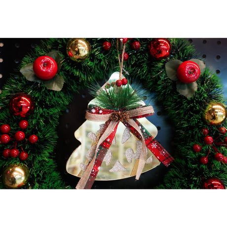 Ornament brad, Vivimall, Brad, Auriu, Lucios, 16*17CM, Acril, Interior/ Exterior - vivimall.ro