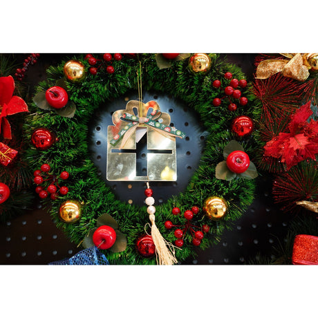 Ornament brad, Vivimall, Cadou, Auriu, Lucios, 16*28CM, Acril, Interior/ Exterior - vivimall.ro
