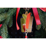Ornament brad, Vivimall, Cadou, Auriu, Lucios, 8*25CM, Acril, Interior/ Exterior - vivimall.ro