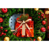 Ornament brad, Vivimall, Cadou, Rosu, Lucios, 15*15CM, Acril, Interior/ Exterior - vivimall.ro