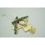 Ornament brad, Vivimall, Clopotei, Auriu, Lucios, 14*26CM, Acril, Interior/ Exterior - vivimall.ro