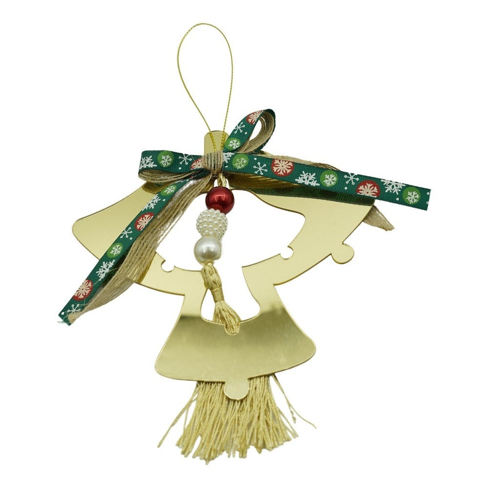 Ornament brad, Vivimall, Clopotei, Auriu, Lucios, 14*26CM, Acril, Interior/ Exterior - vivimall.ro