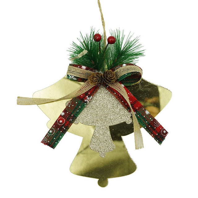 Ornament brad, Vivimall, Clopotei, Auriu, Lucios, 16*17CM, Acril, Interior/ Exterior - vivimall.ro