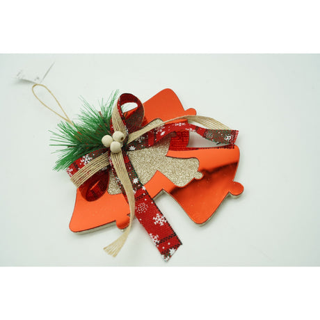 Ornament brad, Vivimall, Clopotei, Rosu, Lucios, 15*15CM, Acril, Interior/ Exterior - vivimall.ro