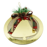 Ornament brad, Vivimall, Clopotel, Auriu, Lucios, 17*17CM, Acril, Interior/ Exterior - vivimall.ro