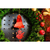 Ornament brad, Vivimall, Clopotel, Om de zapada, Rosu, Lucios, 10*28CM, Acril, Interior/ Exterior - vivimall.ro