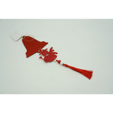 Ornament brad, Vivimall, Clopotel, Om de zapada, Rosu, Lucios, 10*28CM, Acril, Interior/ Exterior - vivimall.ro