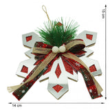 Ornament brad, Vivimall, Fulg de nea, Argintiu, Lucios, 14*15CM, Acril, Interior/ Exterior - vivimall.ro