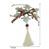 Ornament brad, Flippy, Fulg de nea, Argintiu, Lucios, 14*26CM, Acril, Interior/ Exterior - vivimall.ro