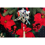 Ornament brad, Vivimall, Fulg de nea, Auriu, Lucios, 15*27CM, Acril, Interior/ Exterior - vivimall.ro