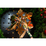 Ornament brad, Vivimall, Fulg de nea, Auriu, Lucios, 15*27CM, Acril, Interior/ Exterior - vivimall.ro