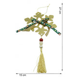 Ornament brad, Vivimall, Fulg de nea, Auriu, Lucios, 15*27CM, Acril, Interior/ Exterior - vivimall.ro